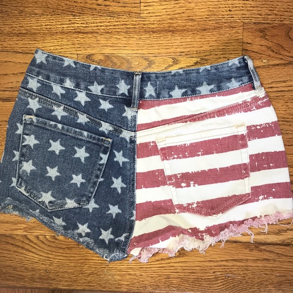 High Rise American Flag Shorts from PacSun - Picture 2 of 2